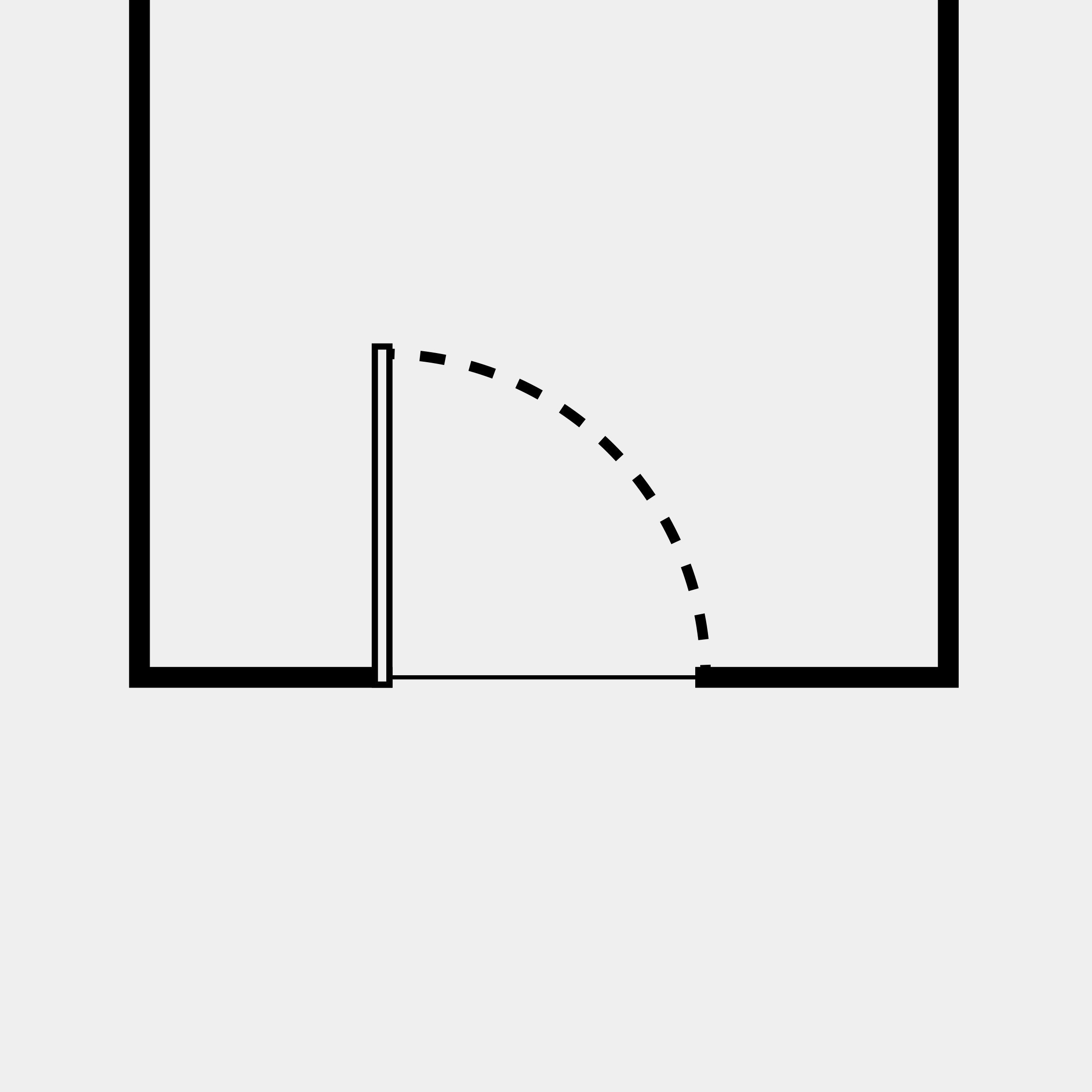 Inward opening hinged on left viewed from outside