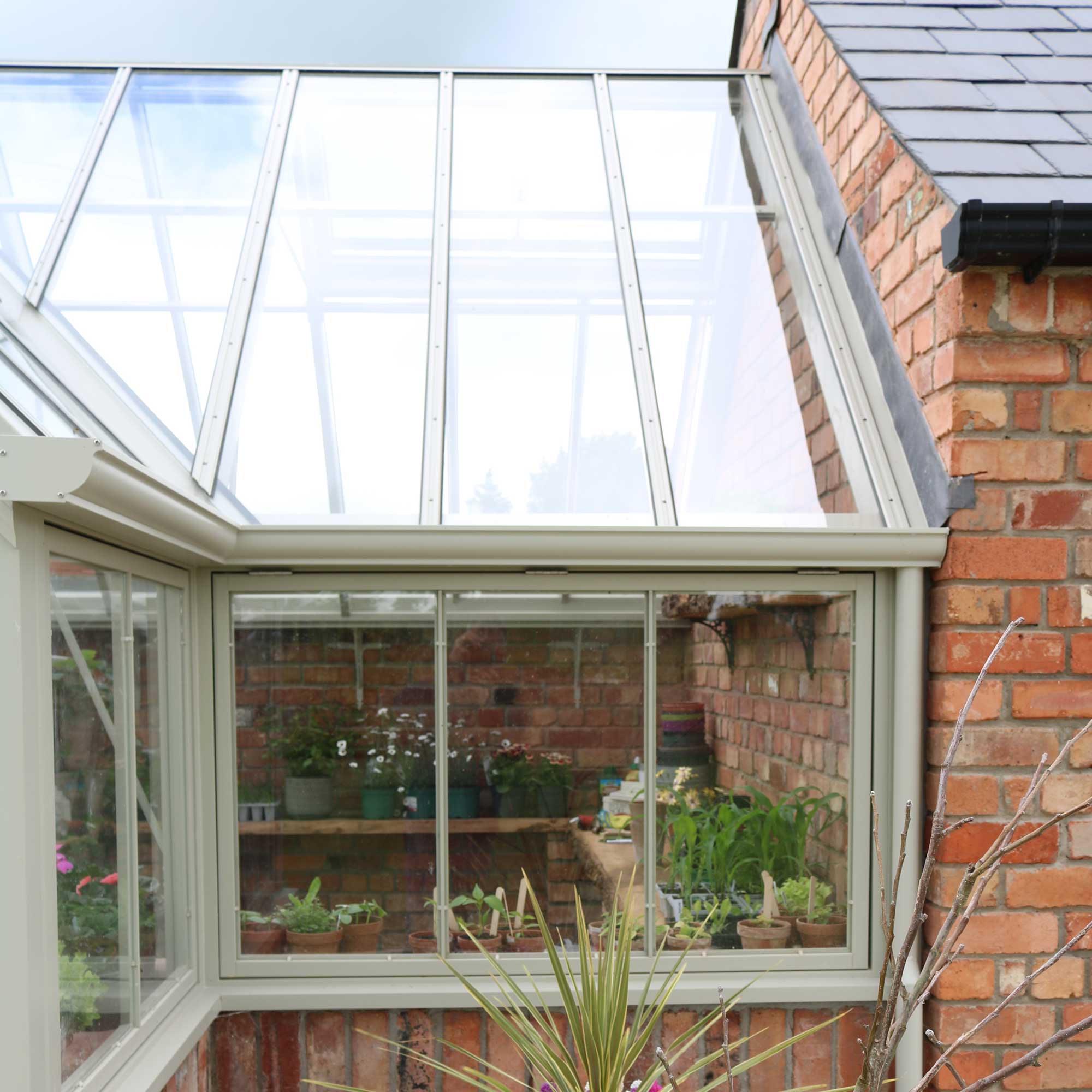 Additional 1.35m Greenhouse Section with Brick Base
